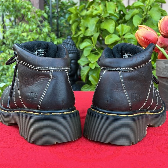 🏴󠁧󠁢󠁥󠁮󠁧󠁿 Dr. Martens MIE Vintage Chunky Brown Platform Oxfords UK 5 - Picture 9 of 17